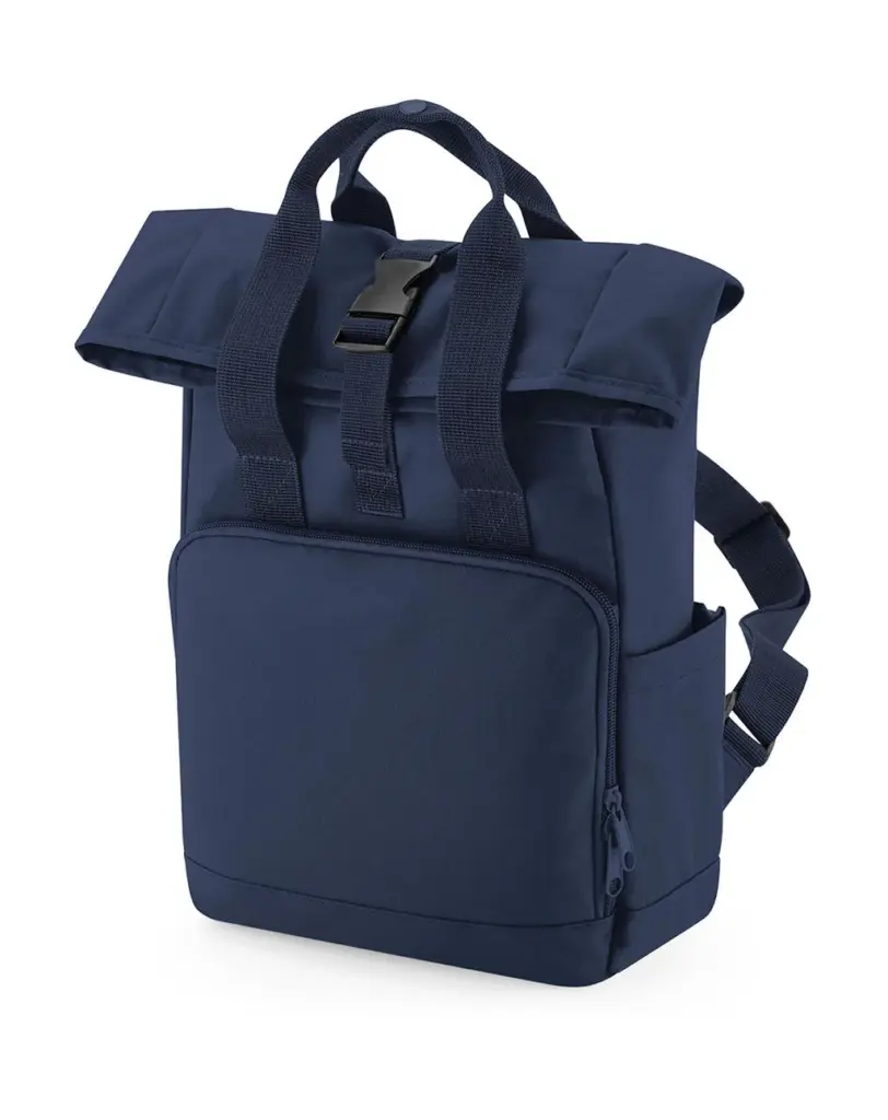96029 - Recycled Mini Twin Handle Roll-Top Backpack, navy dusk — productfoto 3