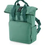 96029 - Recycled Mini Twin Handle Roll-Top Backpack, sage green — productfoto 5