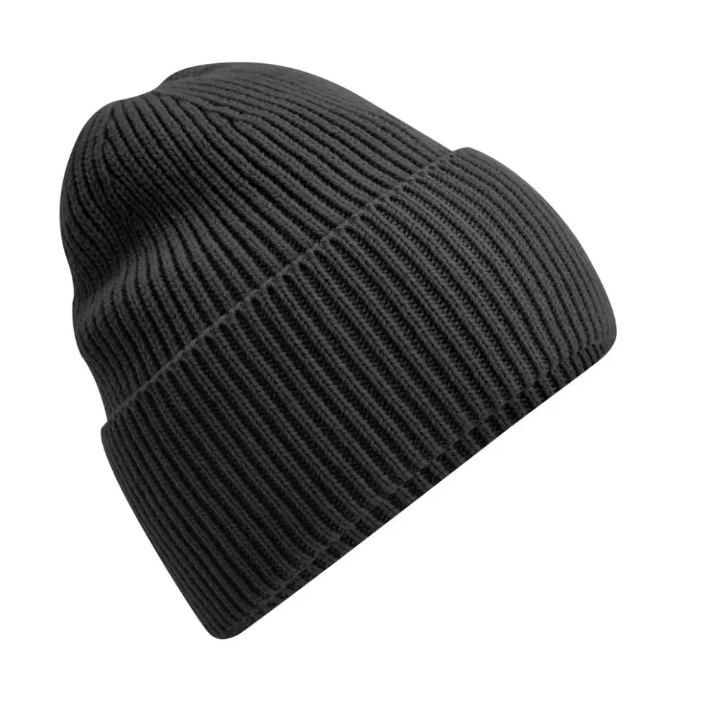 96069 - Oversized Cuffed Beanie, charcoal — productfoto 2