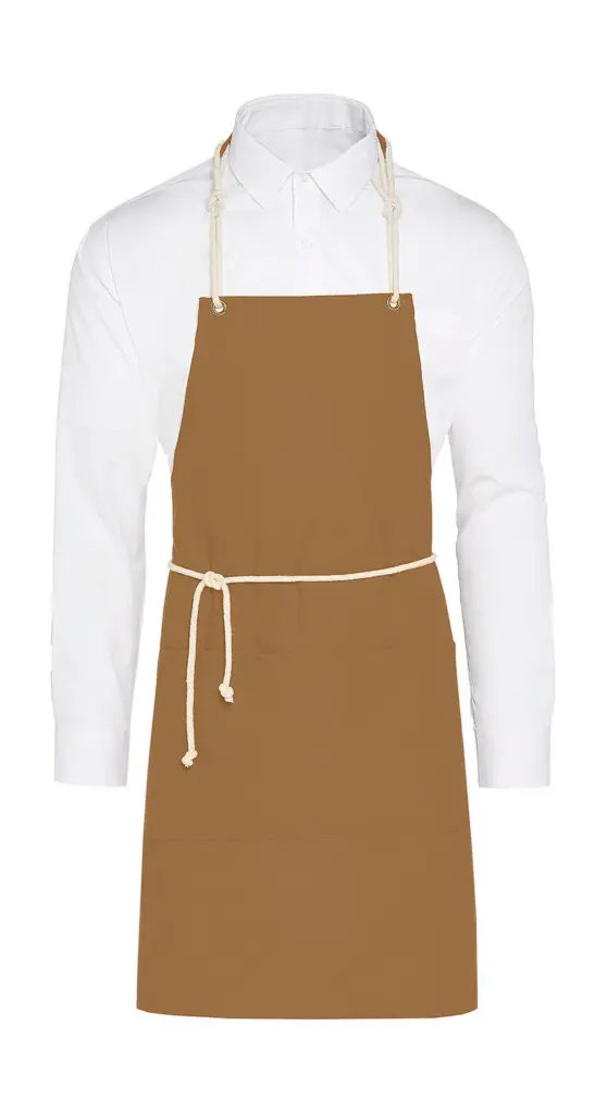 Latzschürze mit Tasche bedruckbar Cord 65x70 cm — Produktfoto 6