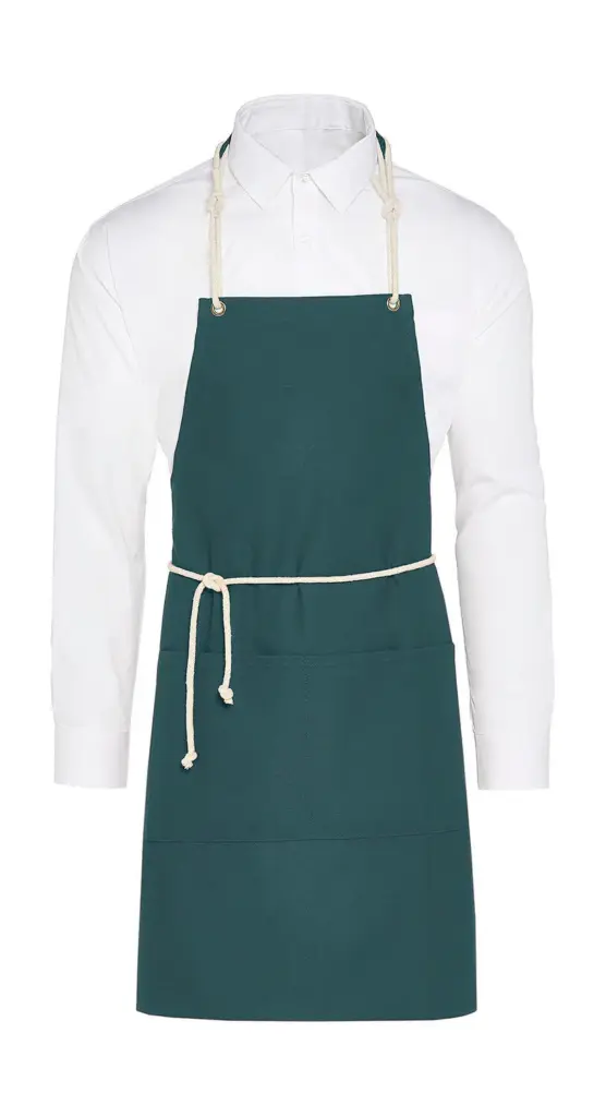 Latzschürze mit Tasche bedruckbar Cord 65x70 cm — Produktfoto 4