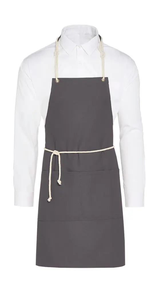 Latzschürze mit Tasche bedruckbar Cord 65x70 cm — Produktfoto 2