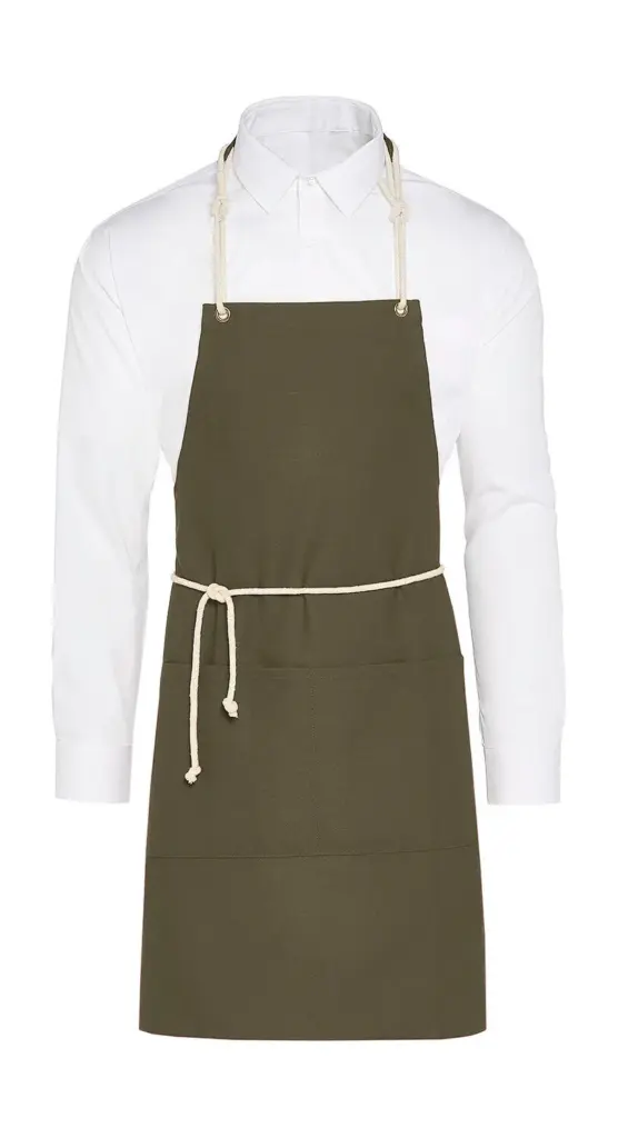 Latzschürze mit Tasche bedruckbar Cord 65x70 cm — Produktfoto 5