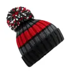 96269 - Hygge Striped Beanie, black cherry — productfoto 2