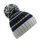 96269 - Hygge Striped Beanie, blue steel — productfoto 3