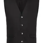 Herren Kellnerweste Kai mit Logo-Druck, schwarz Herren Kellnerweste Kai mit Logo-Druck, schwarz