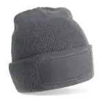 96669 - Recycled Original Patch Beanie, graphite grey — productfoto 2