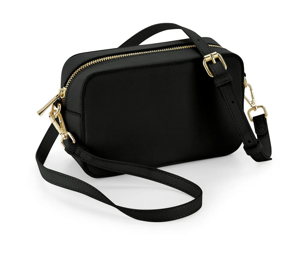 96729 - Boutique Structured Cross Body Bag, black