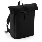 97729 - Matte PU Rolltop Backpack, black