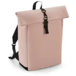 97729 - Matte PU Rolltop Backpack, nude pink — productfoto 3
