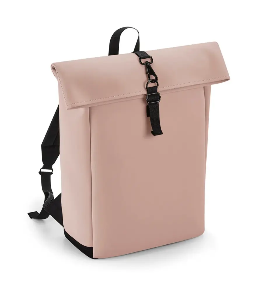 97729 - Matte PU Rolltop Backpack, nude pink — productfoto 3
