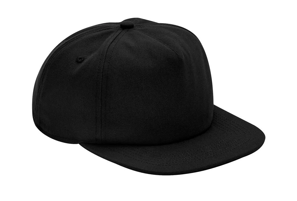 97769 - Organic Cotton Unstructured 5 Panel Cap, black