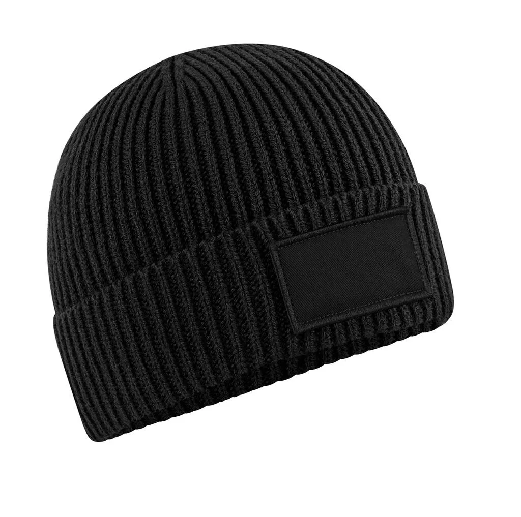 98069 - Fashion Patch Beanie, black