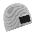 98069 - Fashion Patch Beanie, light grey / black — productfoto 3