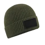 98069 - Fashion Patch Beanie, military green / black — productfoto 5
