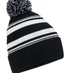 98469 - Striped Fan Beanie, black/white