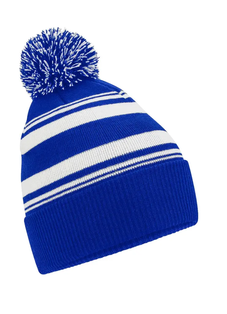 98469 - Striped Fan Beanie, bright royal / white — productfoto 4