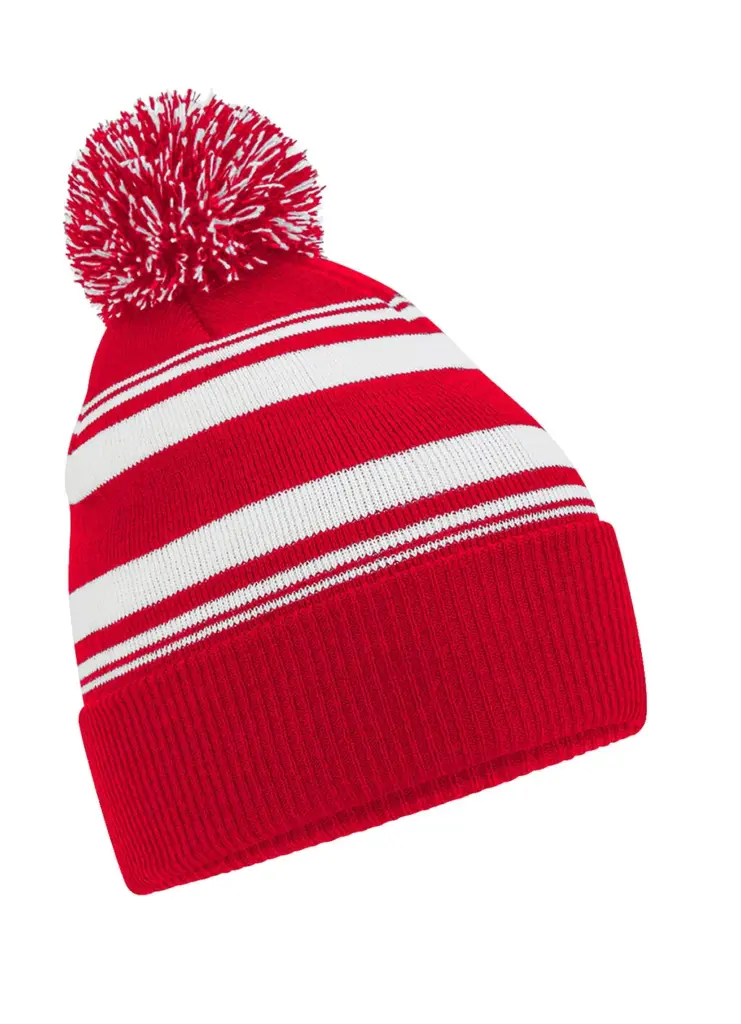 98469 - Striped Fan Beanie, classic red / white — productfoto 5