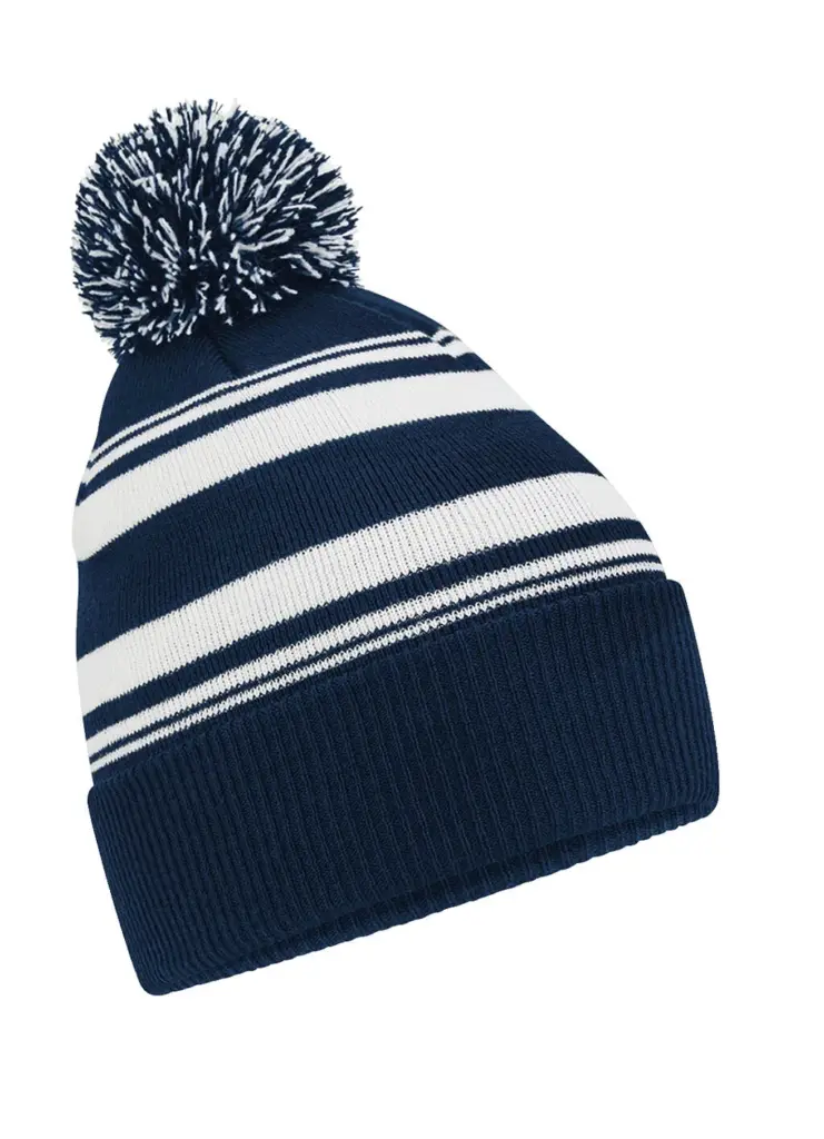 98469 - Striped Fan Beanie, french navy / white — productfoto 3