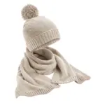 98669 - Knitted Scarf and Beanie Gift Set, oatmeal fleck — productfoto 3