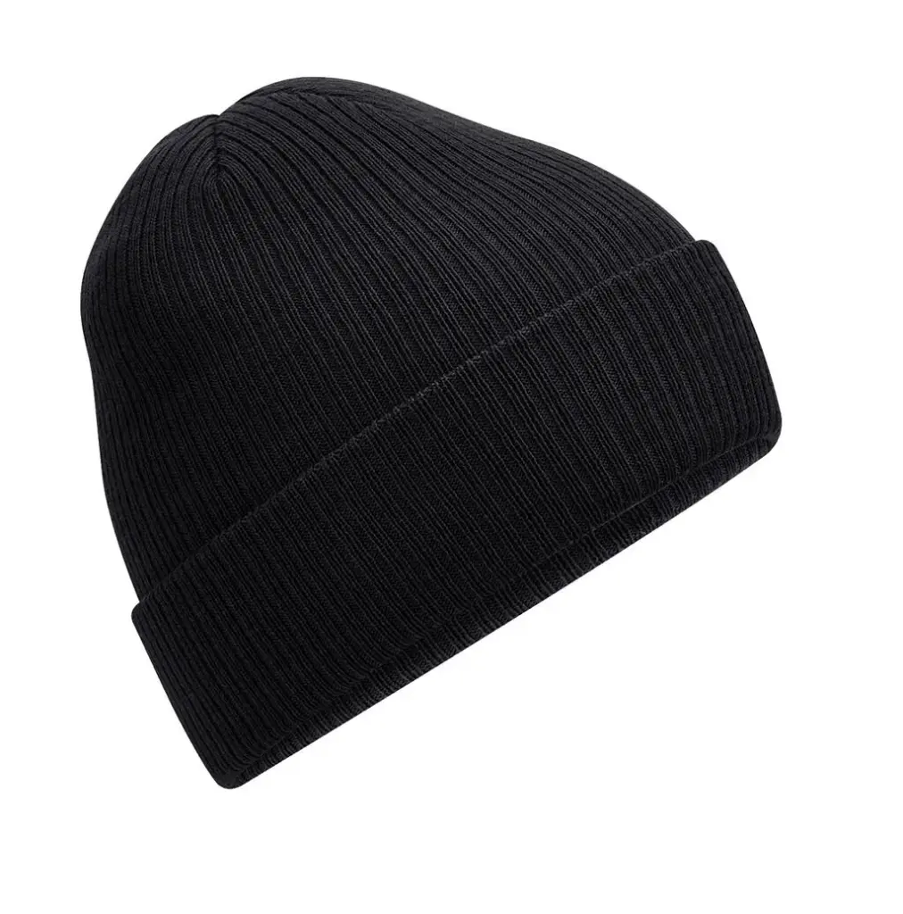99169 - Polylana® Ribbed Beanie, black — productfoto 2
