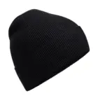 99369 - Organic Cotton Fine Knit Beanie, black