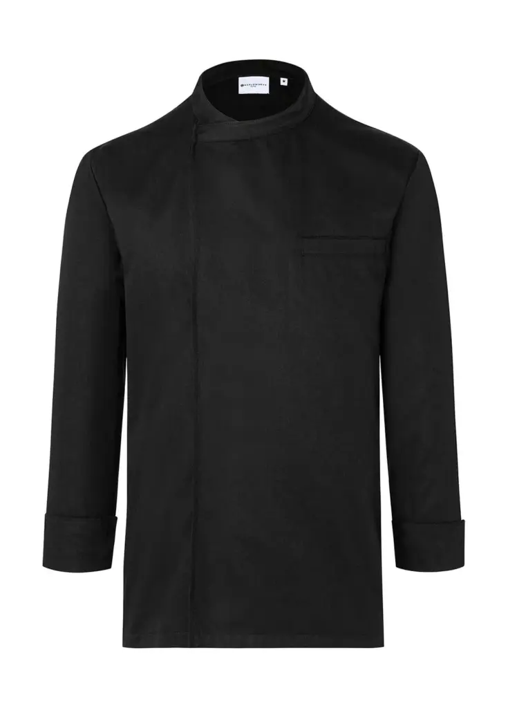 999_67_101_f-2022_01jpg - Hidalgo 99967 - Chef's Shirt Basic Long Sleeve, black — productfoto 2