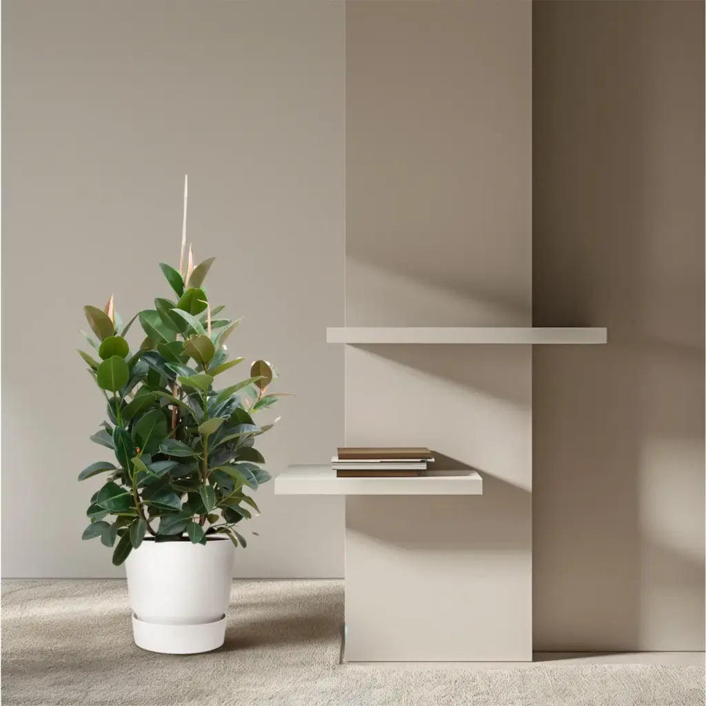 Ficus Robusta vertakt – kamerplant met meerdere stammen