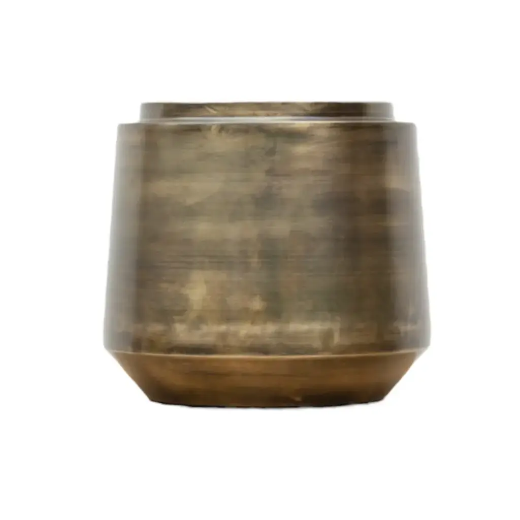 Indigo Vintage Gold sierpot – eigentijdse bloempot