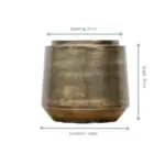Indigo Vintage Gold sierpot – eigentijdse bloempot