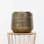 Indigo Vintage Gold sierpot – eigentijdse bloempot