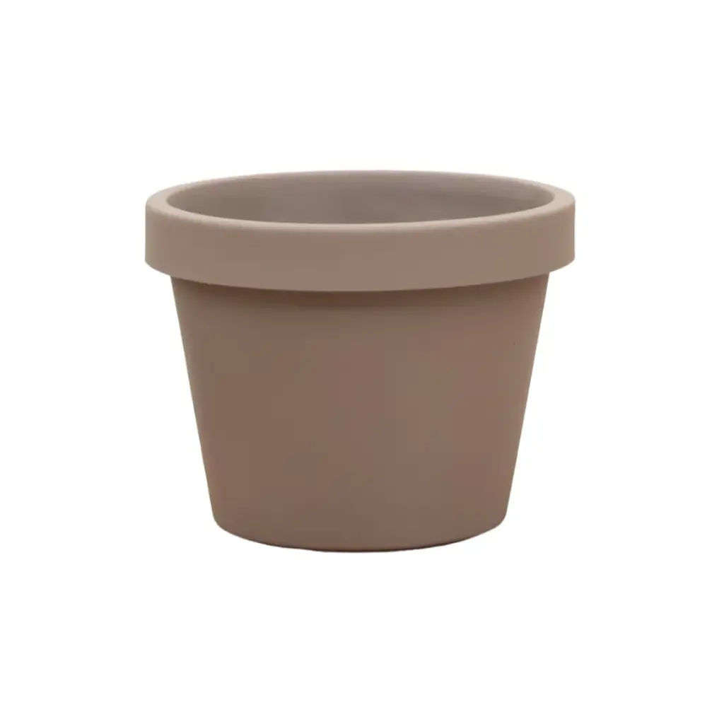 Lira Tortora – grote ronde sierpot in taupe