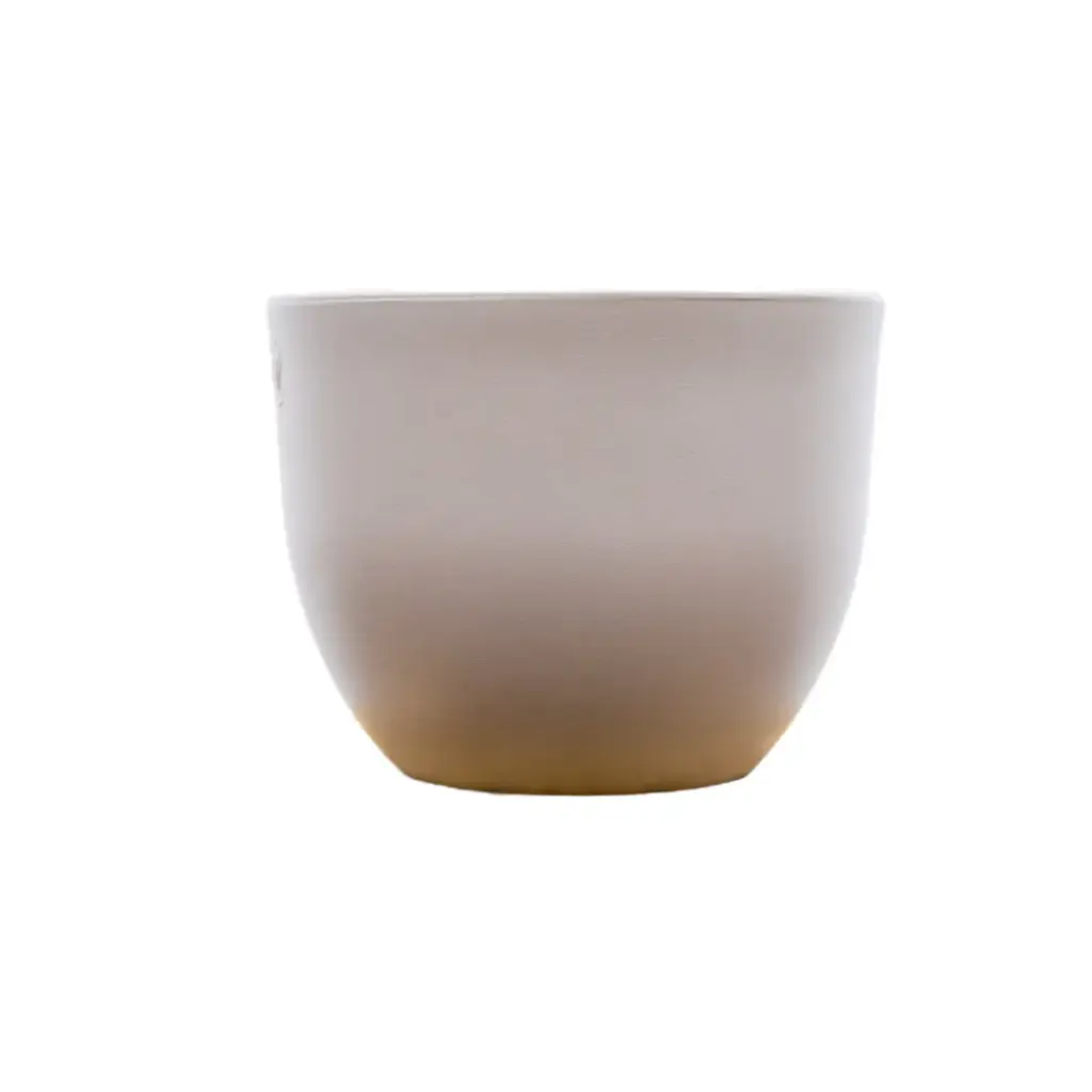 Pot Eggy Taupé ovale sierpot in taupe tint