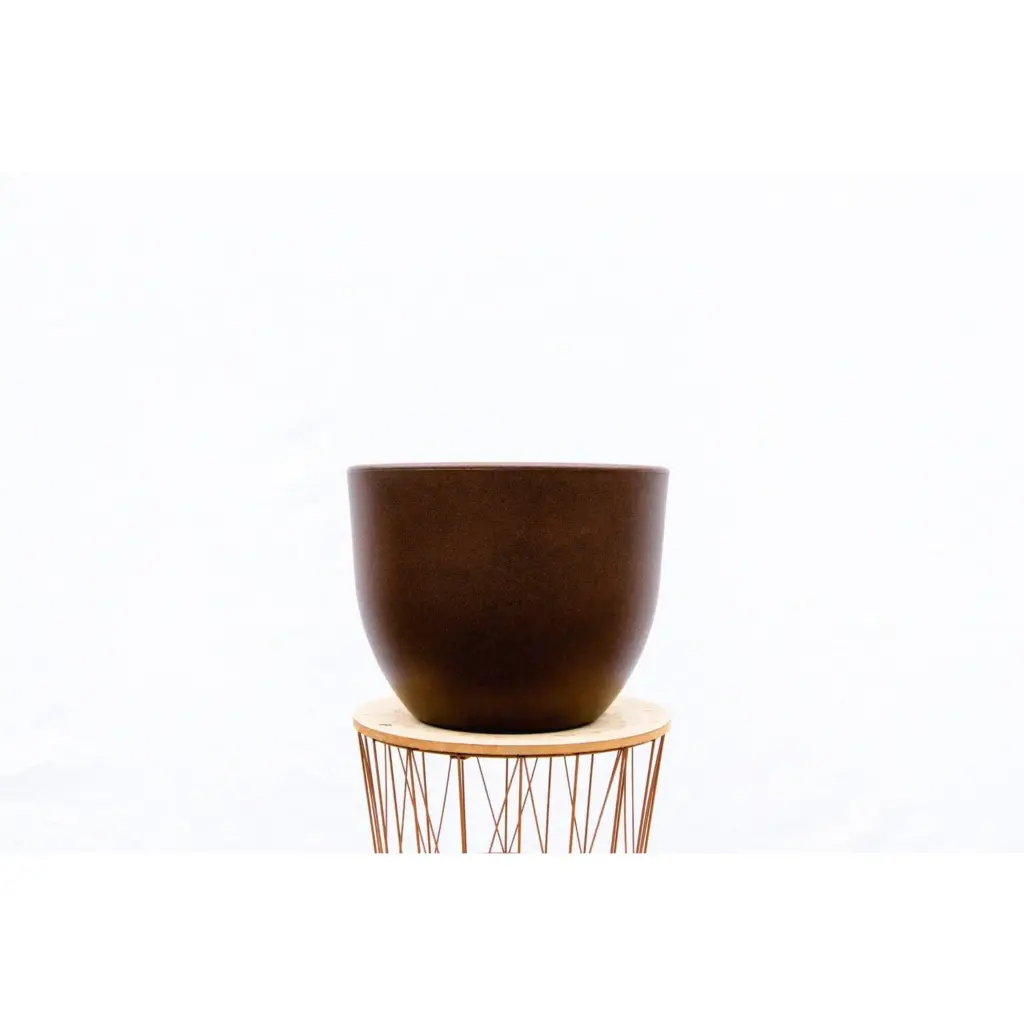 Pot Eggy Bronze ovale sierpot in bronstint