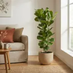 Ficus Lyrata struik – kamerplant met brede bladeren