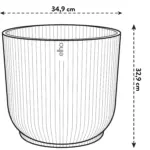 elho Vibes Fold Round wit sierpot met wieltjes