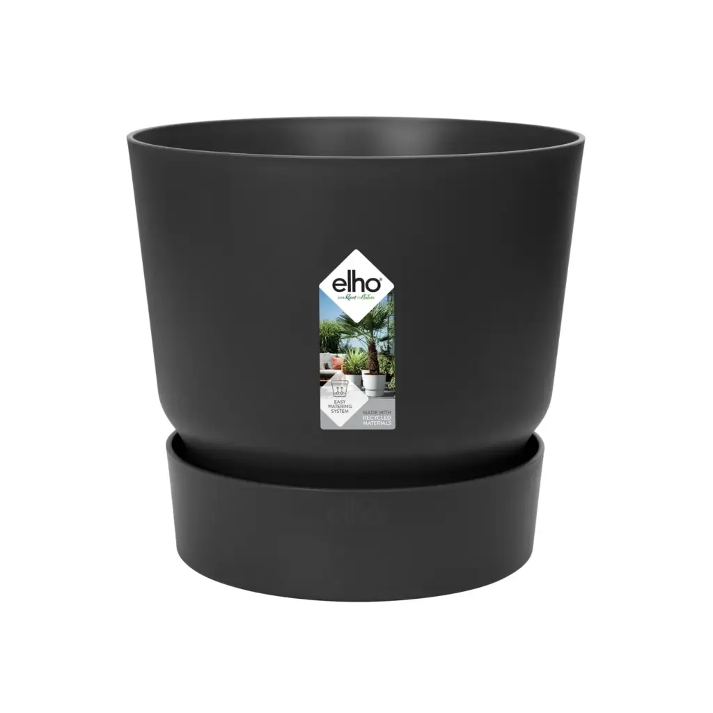 Elho Greenville Round sierpot zwart
