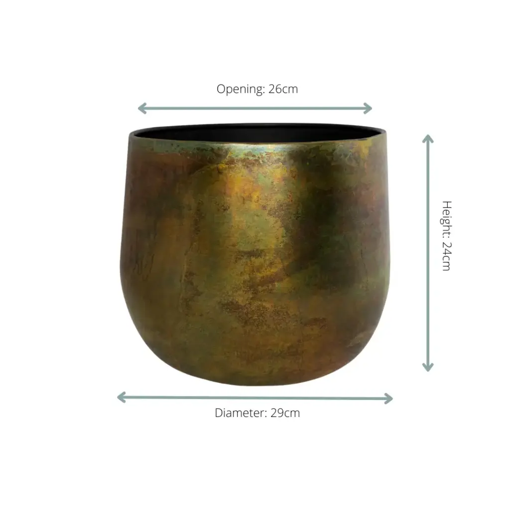 Elisa Vintage Green sierpot – ronde bloempot