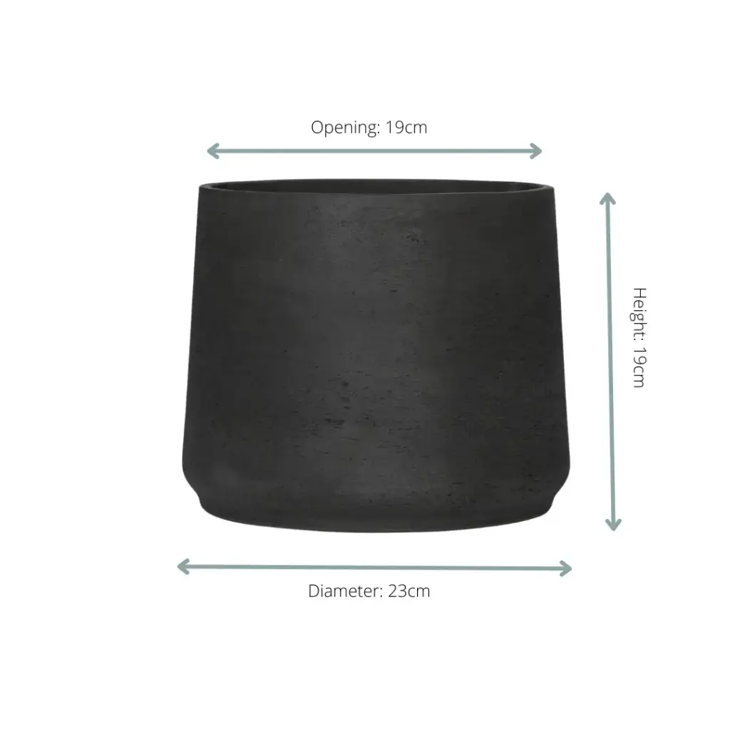 Jumbo Patt Black Washed sierpot – plantenpot