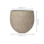 Orb Grey Washed sierpot – ronde design bloempot