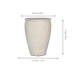 Pot Artemis Chalk White sierpot