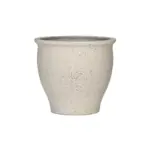 Poseidon Chalk White sierpot – grote ronde plantenpot