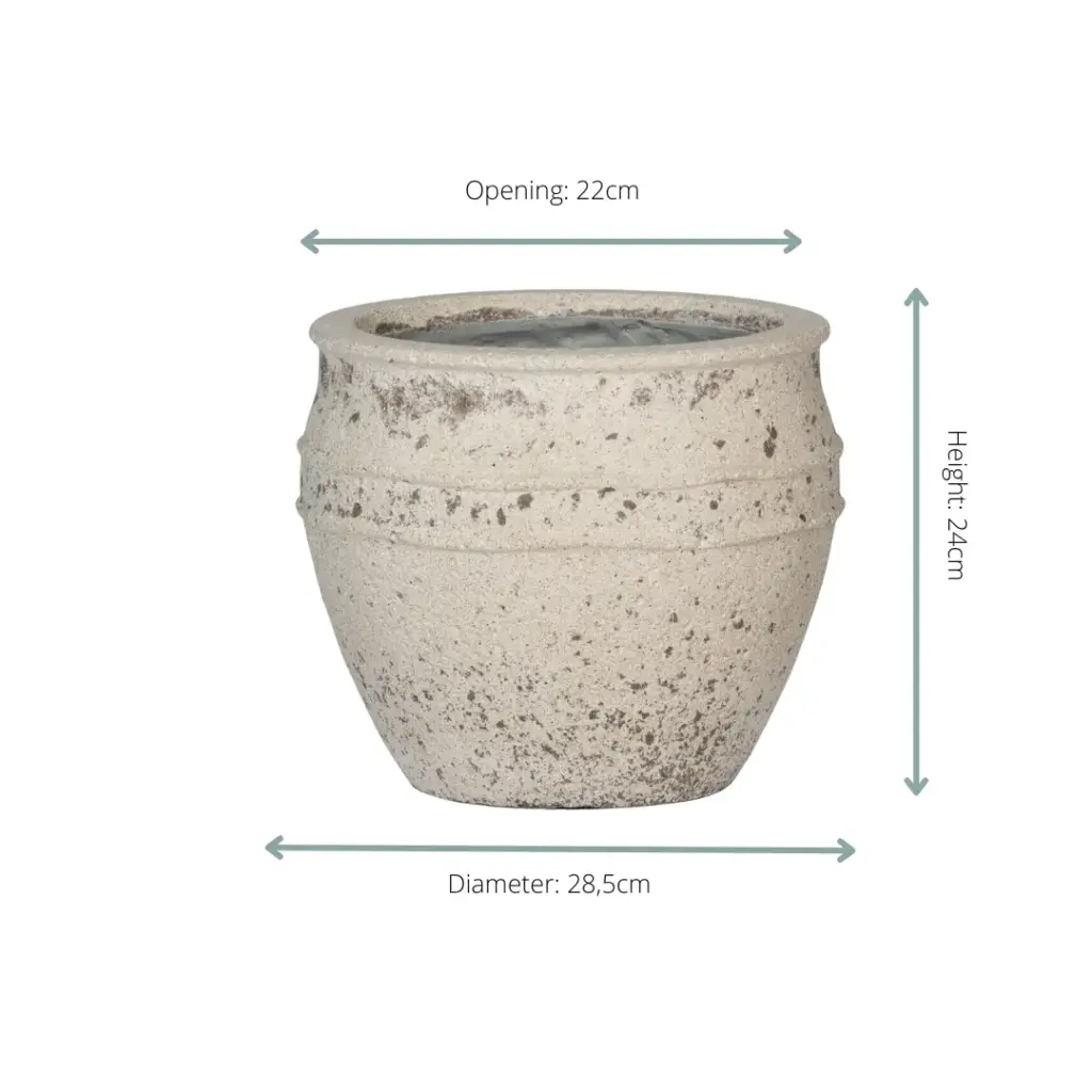 Pot Athena Chalk White sierpot