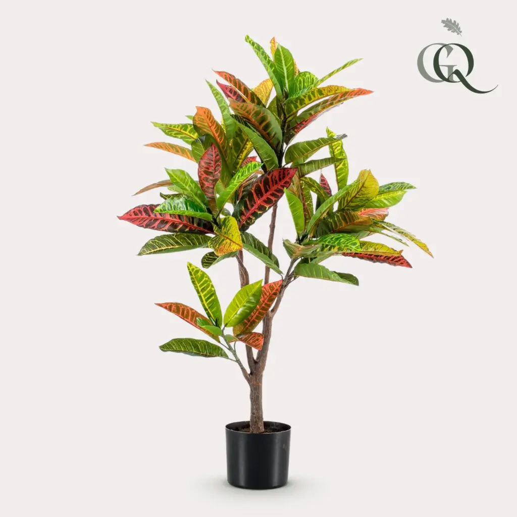 Codiaeum variegatum kroton kunstplant in pot