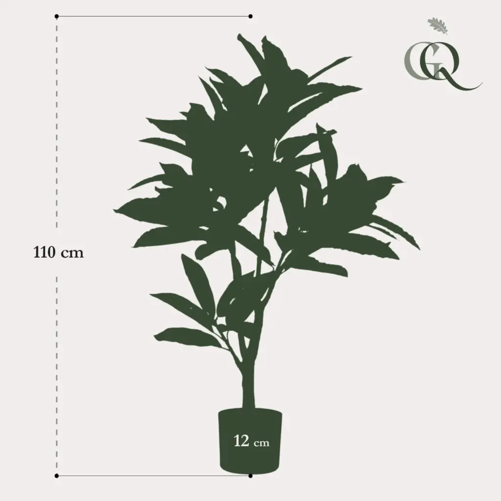 Codiaeum variegatum kroton kunstplant in pot — productfoto 3