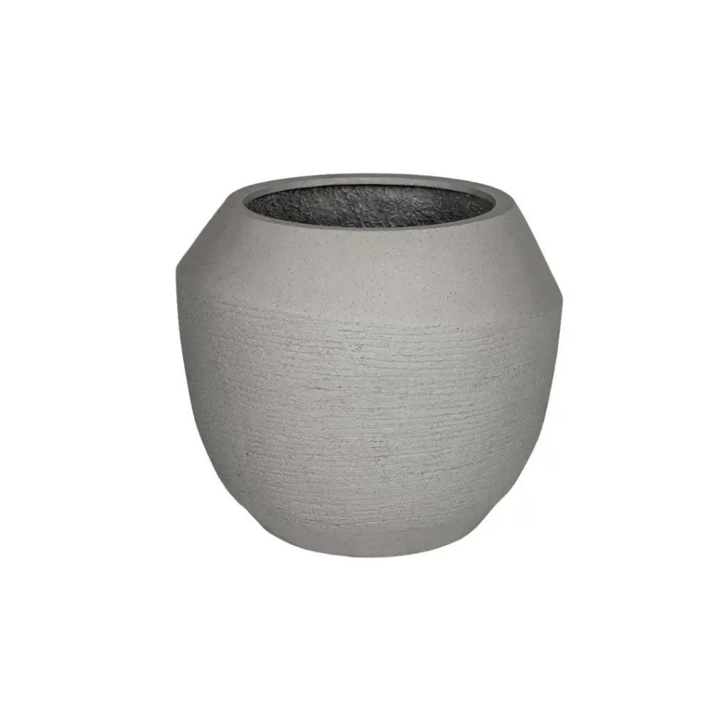 Ruvido Clay sierpot – ronde plantenpot in aardetint