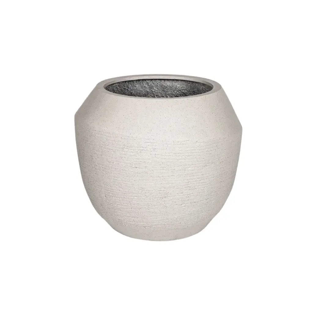 Ruvido Sand sierpot – ronde plantenpot in zandtint