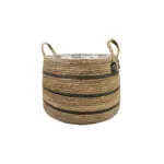 Mand Isla Black – plantenmand in zwart