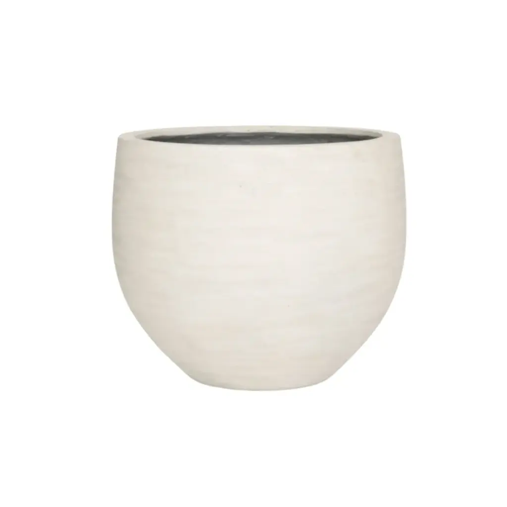 Jumbo Orb Ivory Washed sierpot rond