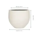 Jumbo Orb Ivory Washed sierpot rond